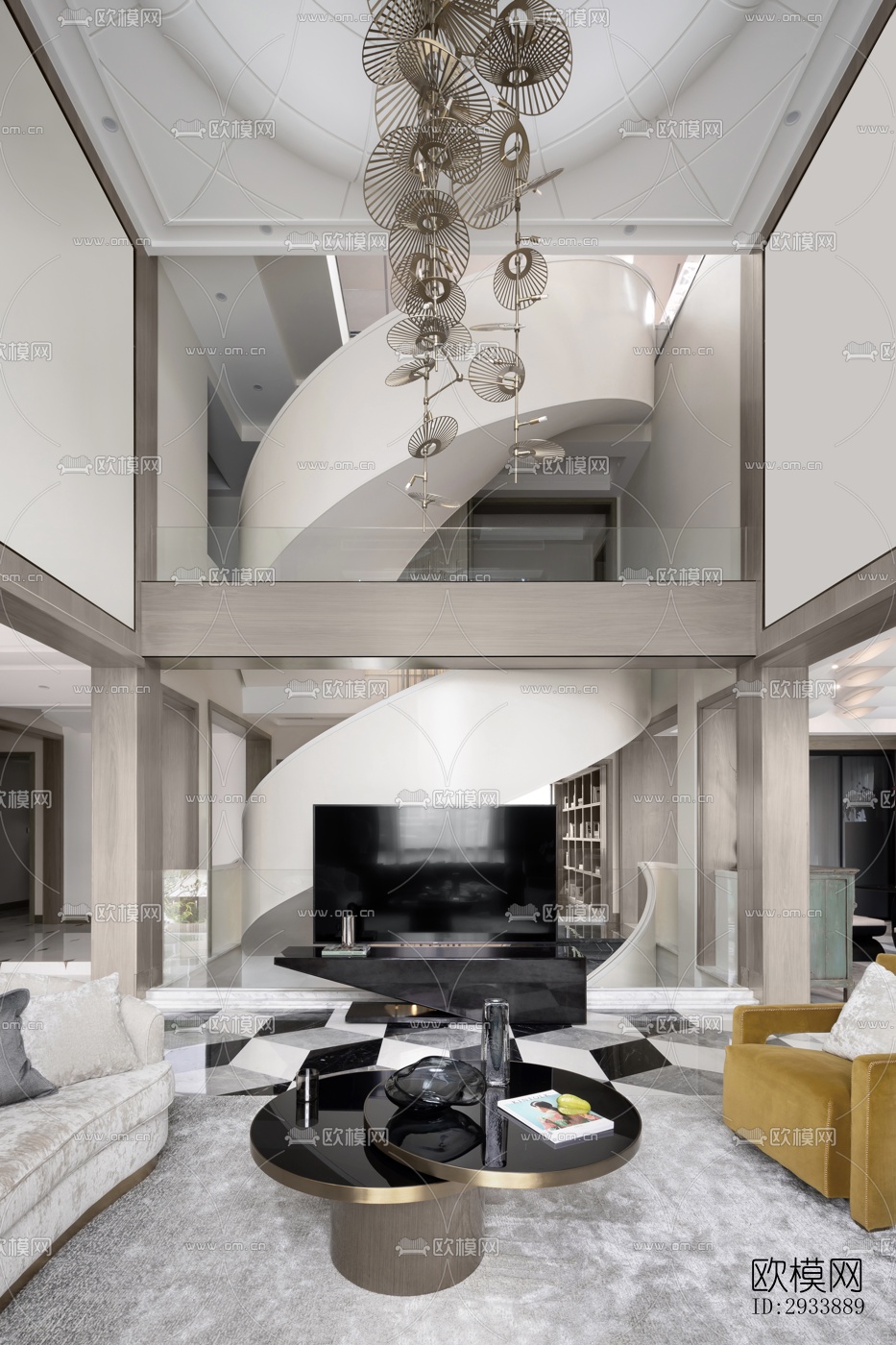 后现代别墅效果图下载（渲染图13）