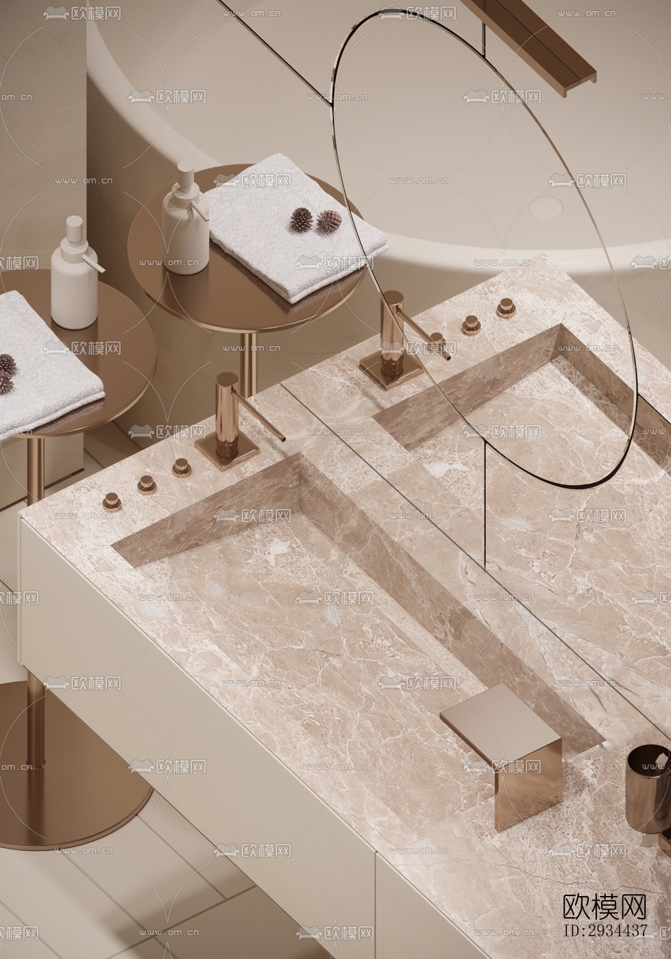 后现代平层效果图下载（渲染图5）