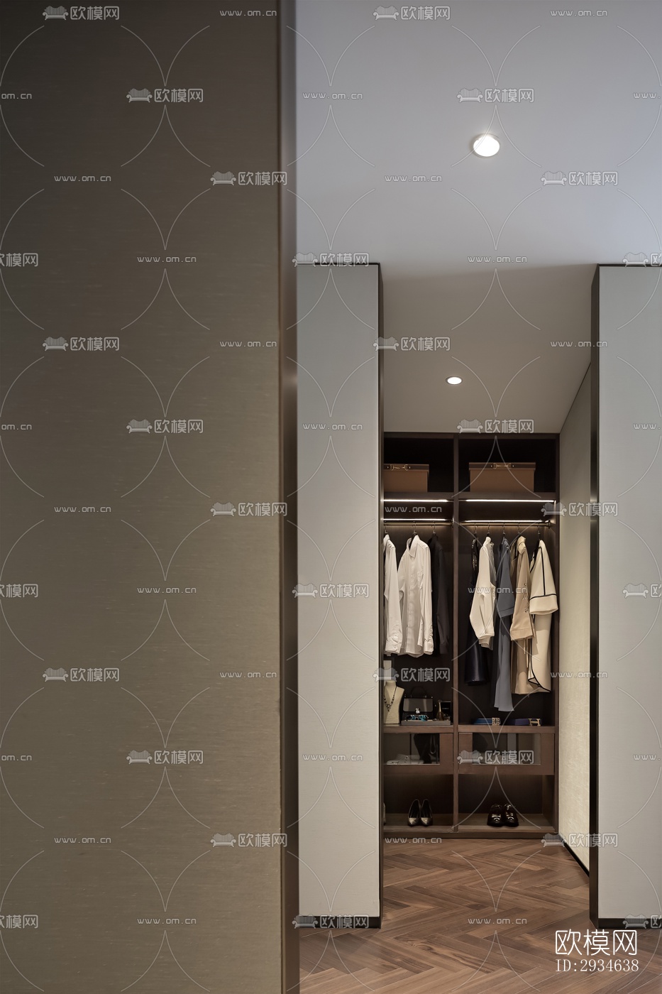 新中式平层效果图下载（渲染图13）