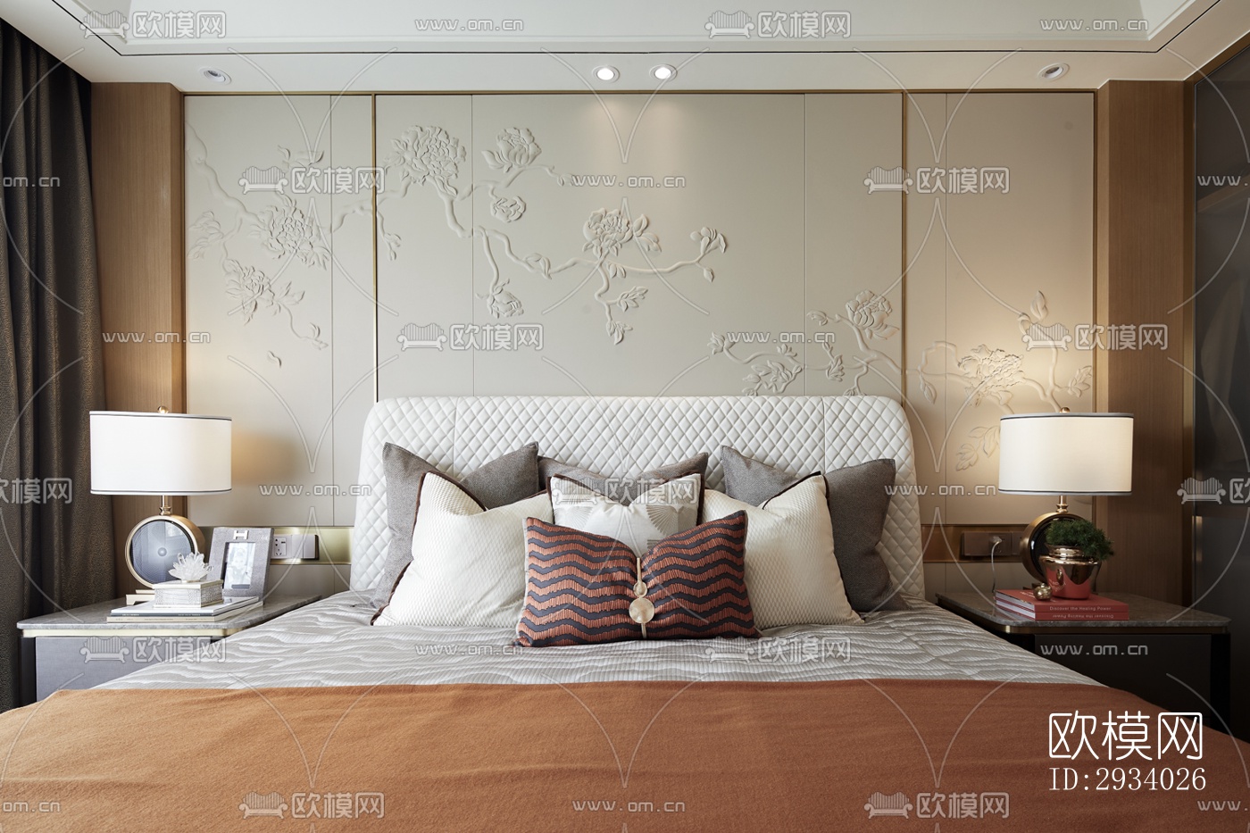 新中式别墅效果图下载（渲染图1）