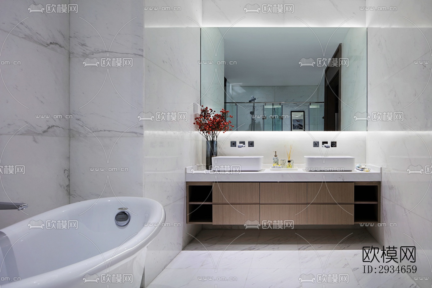 新中式平层效果图下载（渲染图18）