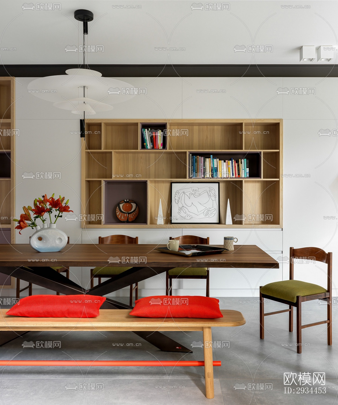 后现代平层效果图下载（渲染图3）