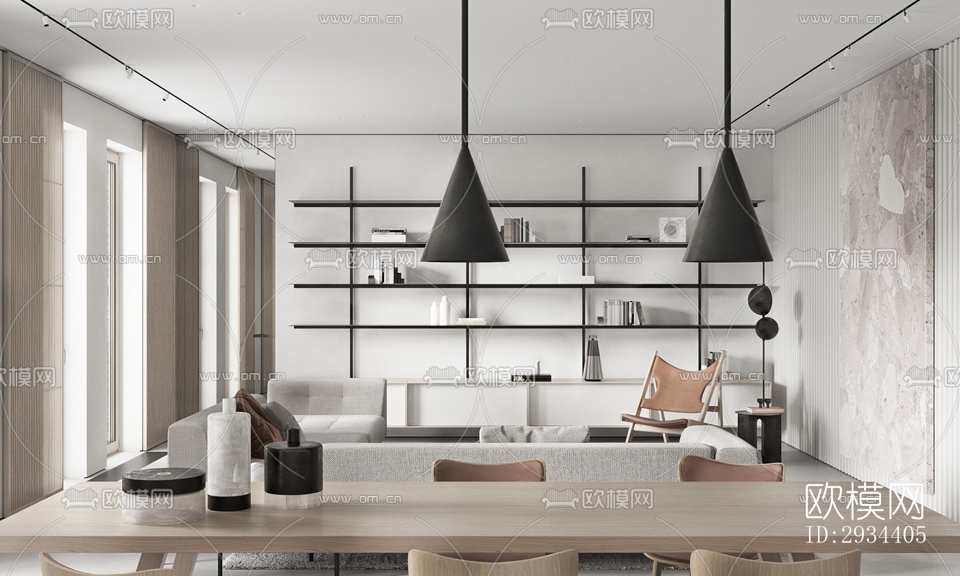 北欧平层效果图下载（渲染图20）