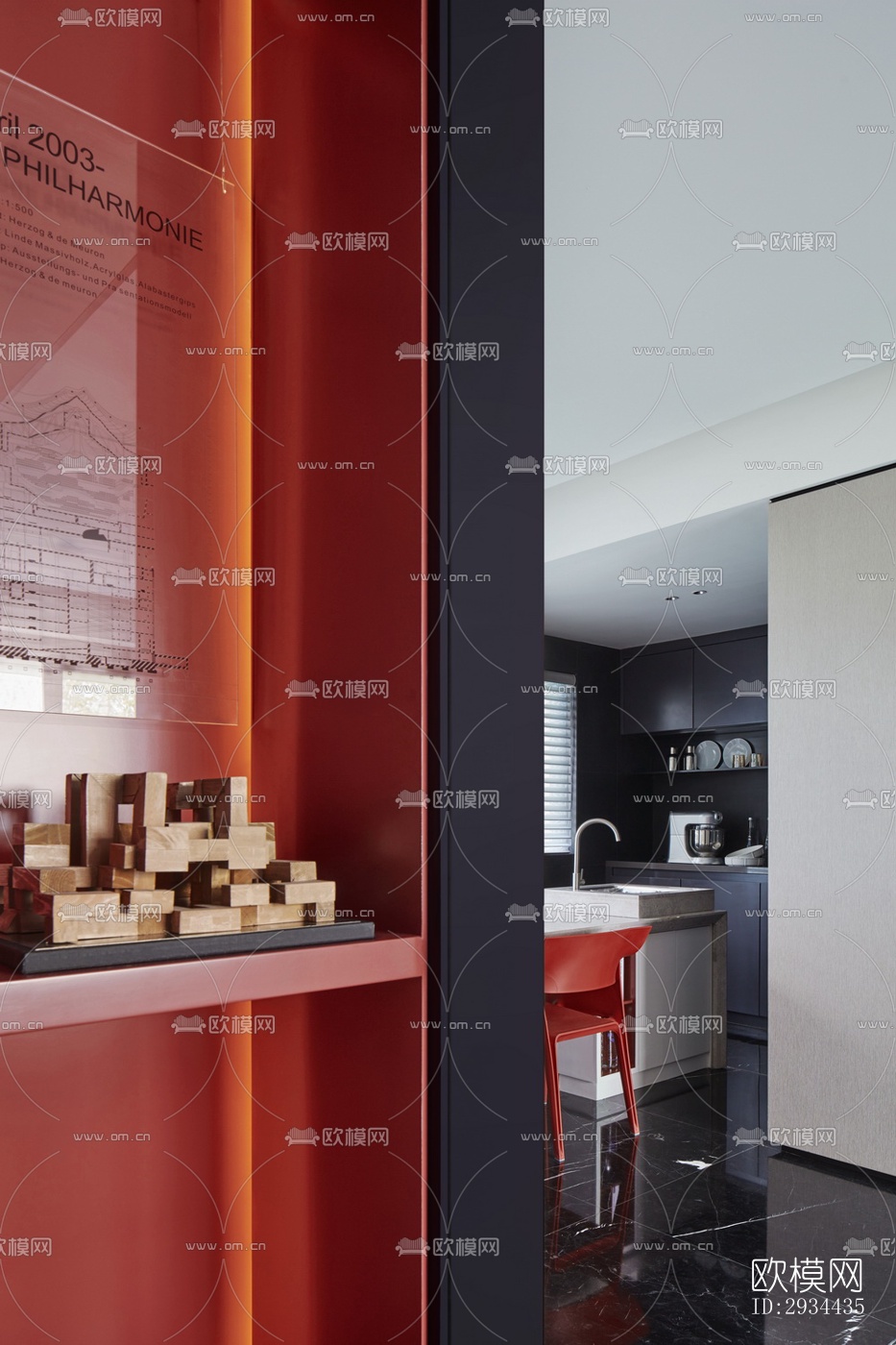 后现代平层效果图下载（渲染图6）