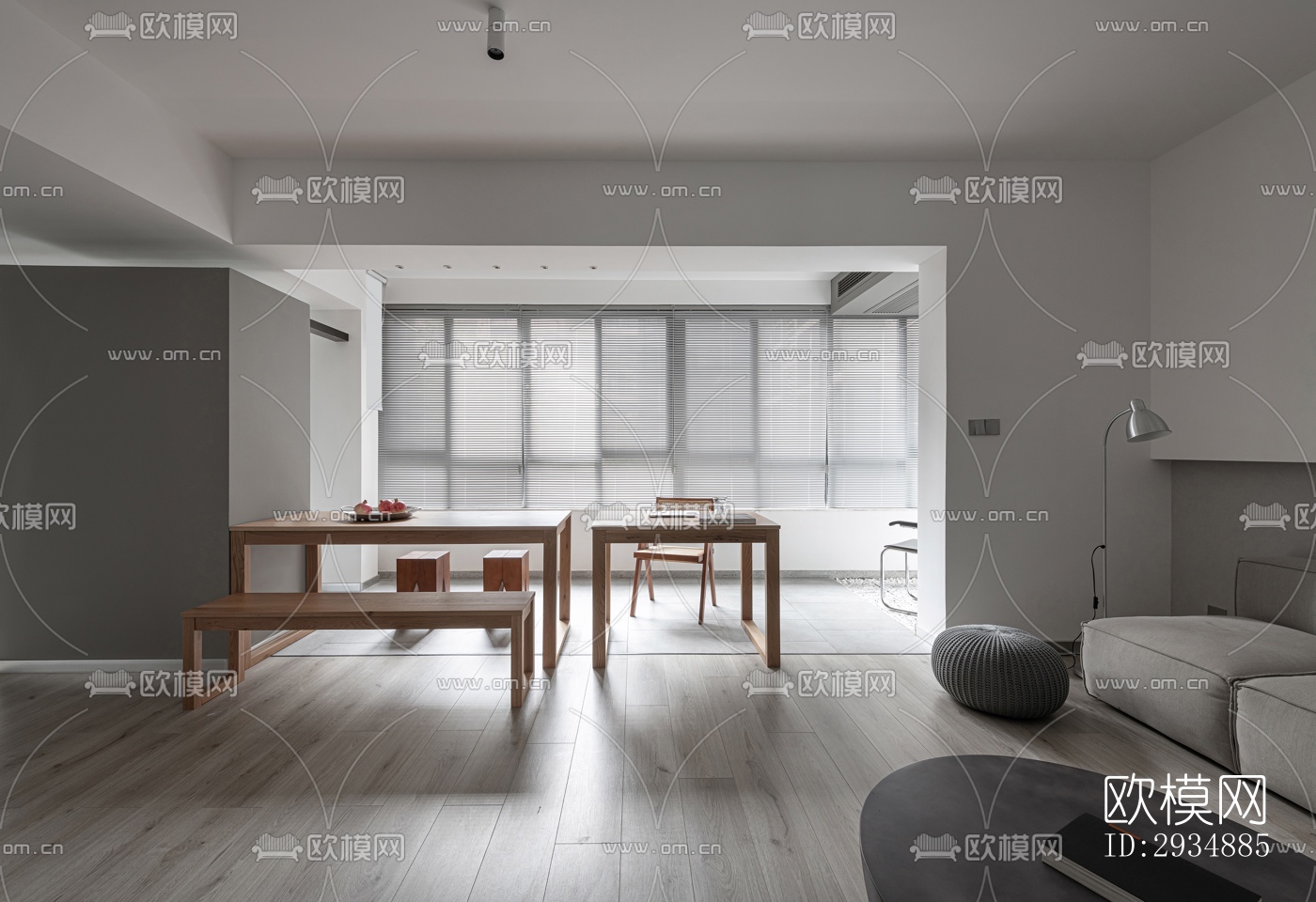 现代平层效果图下载（渲染图18）