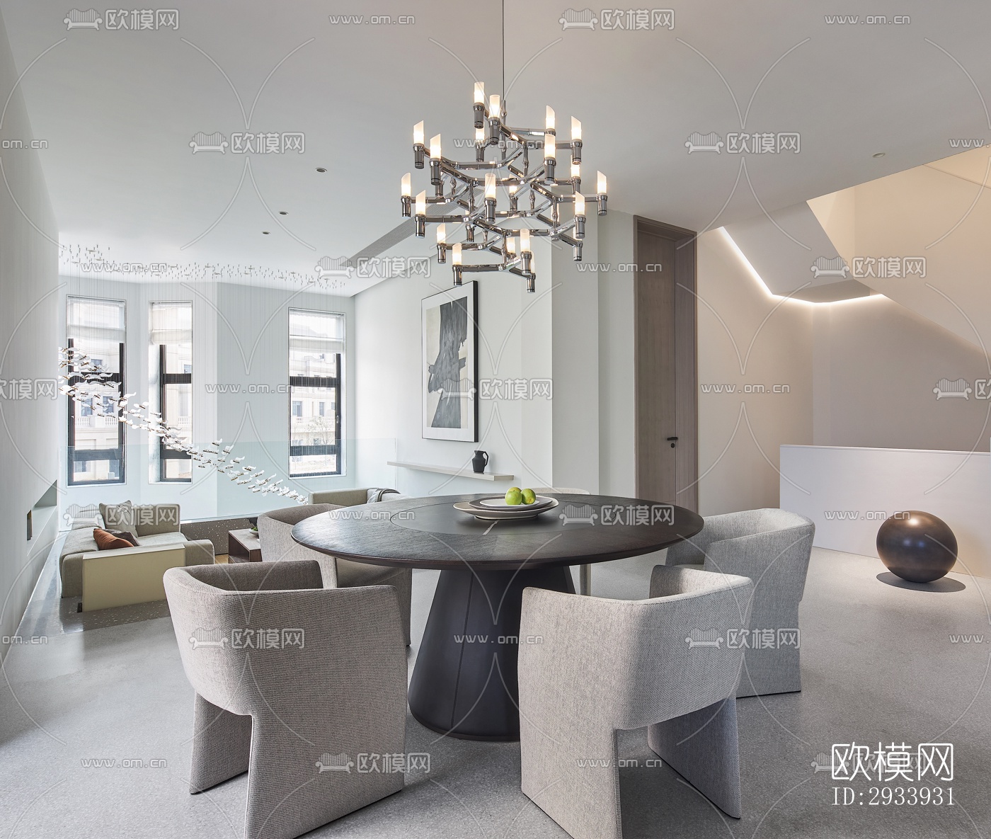 新中式别墅效果图下载（渲染图14）