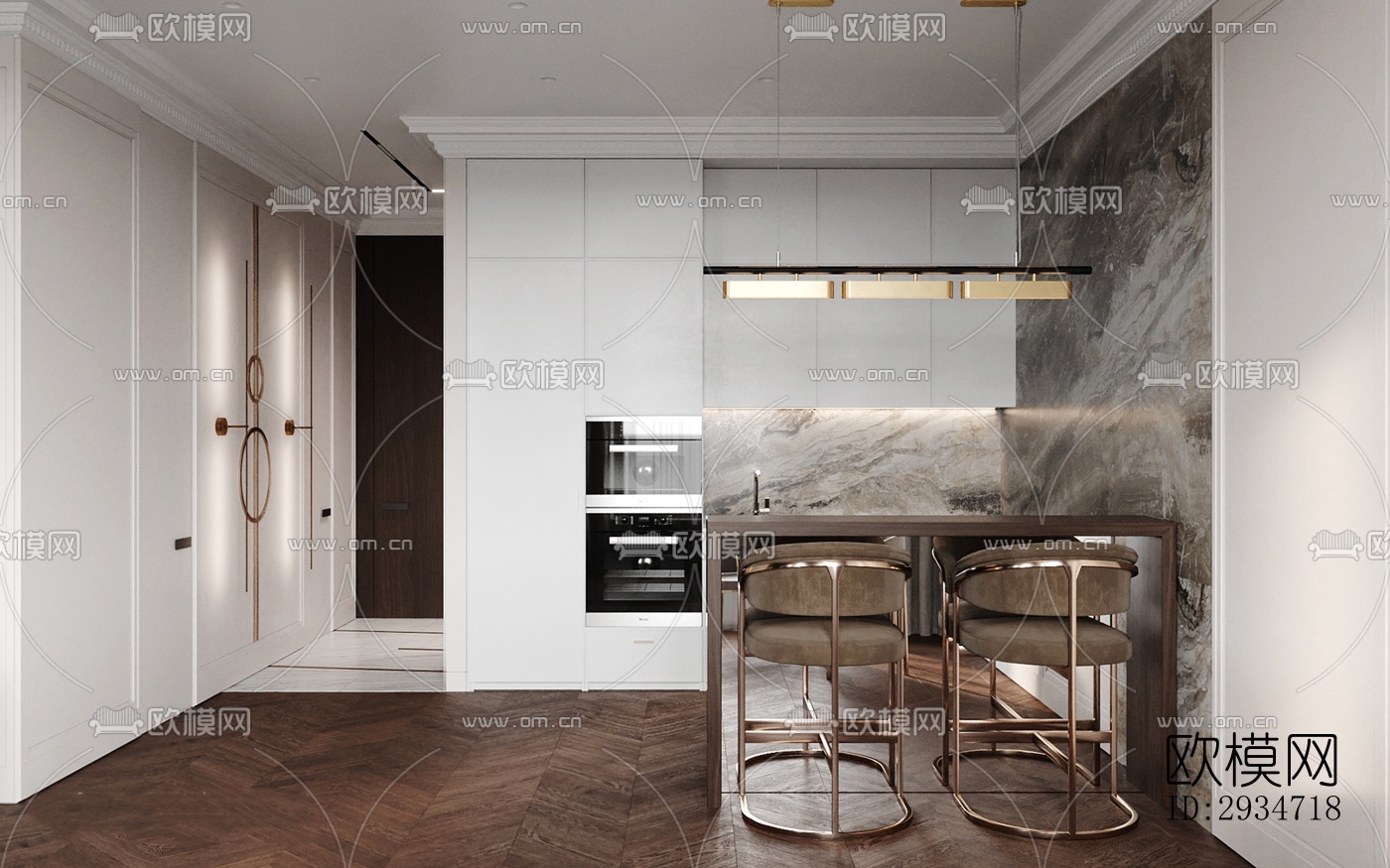 现代平层效果图下载（渲染图19）