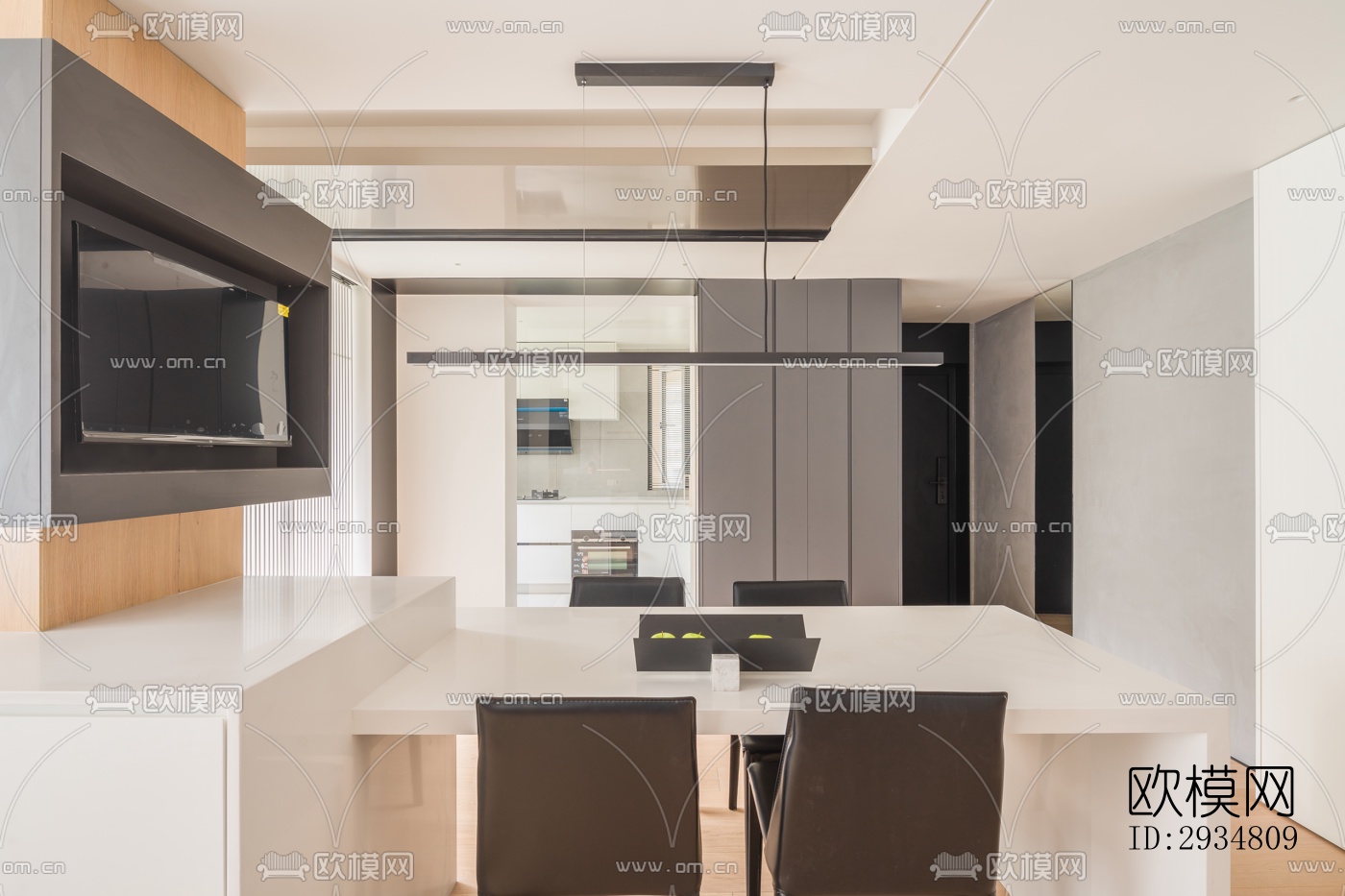 现代平层效果图下载（渲染图5）