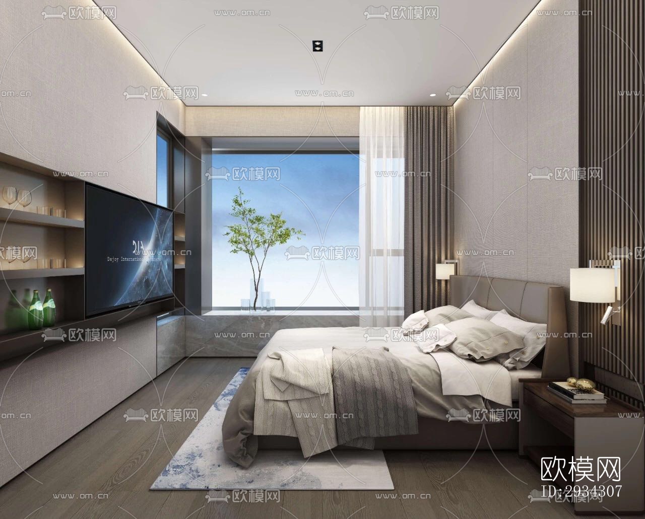 现代复式效果图下载（渲染图20）