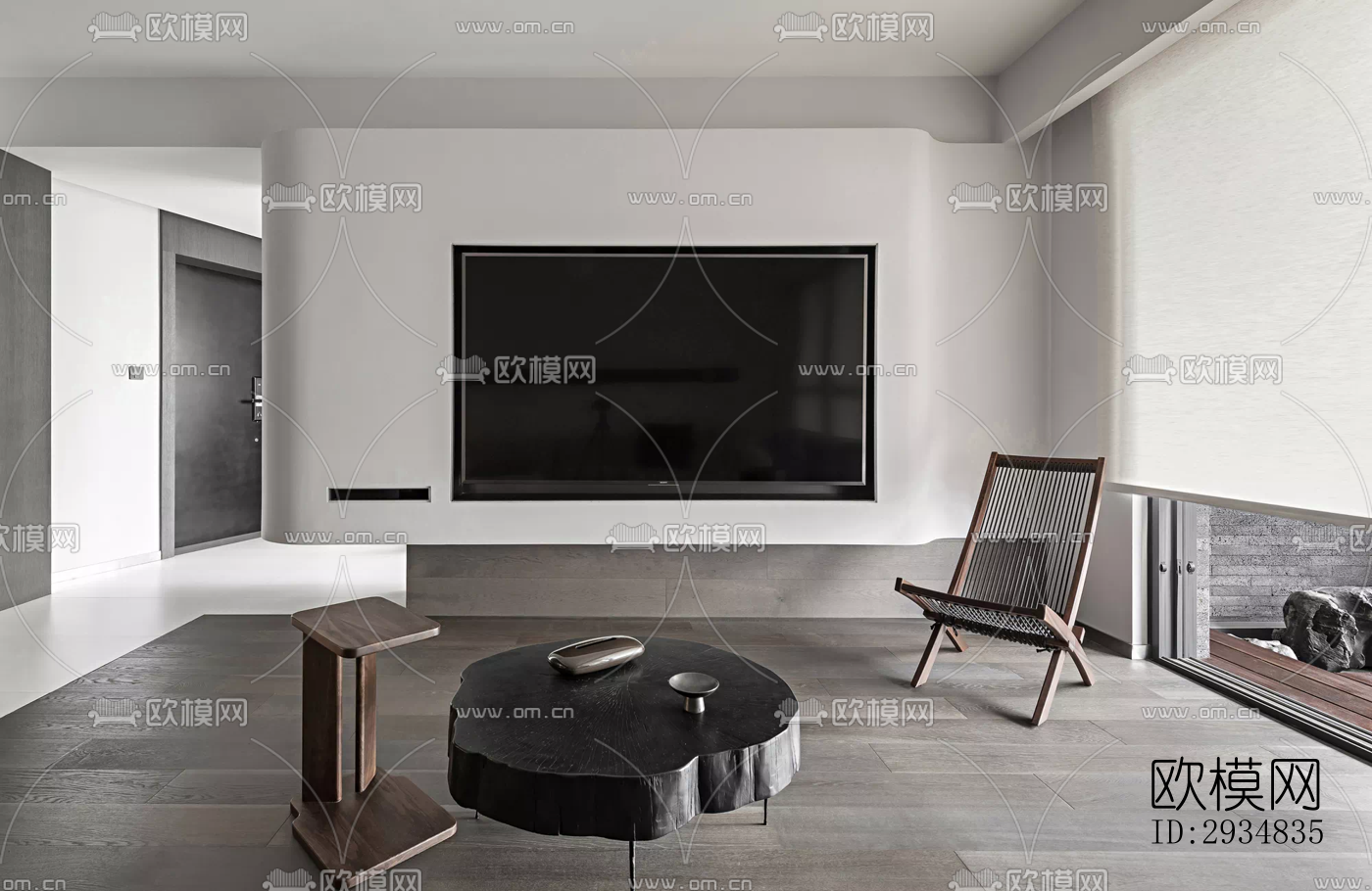 现代平层效果图下载（渲染图7）