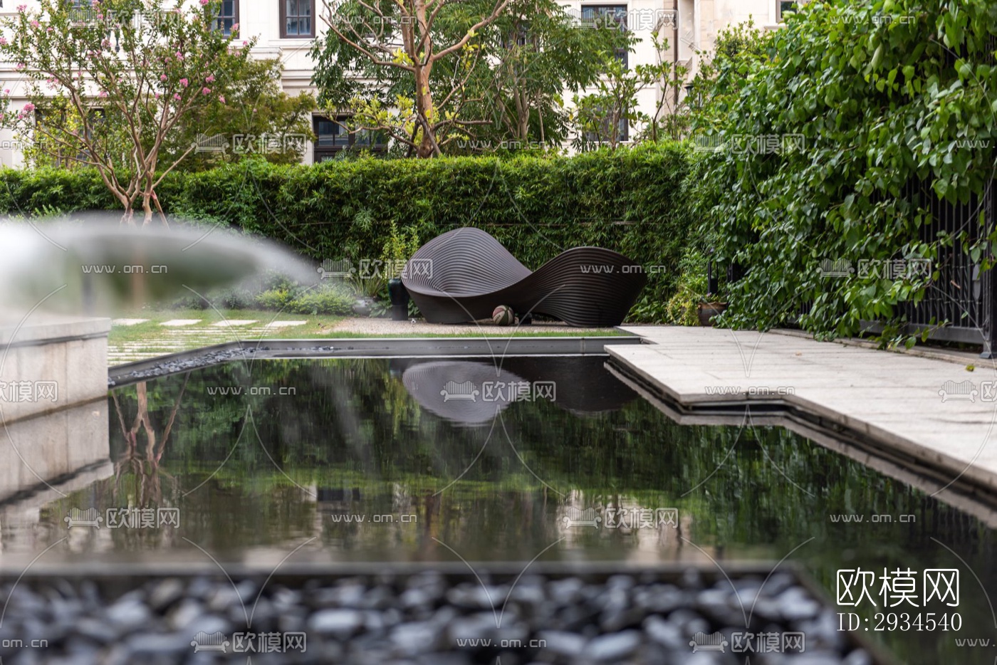 新中式平层效果图下载（渲染图17）