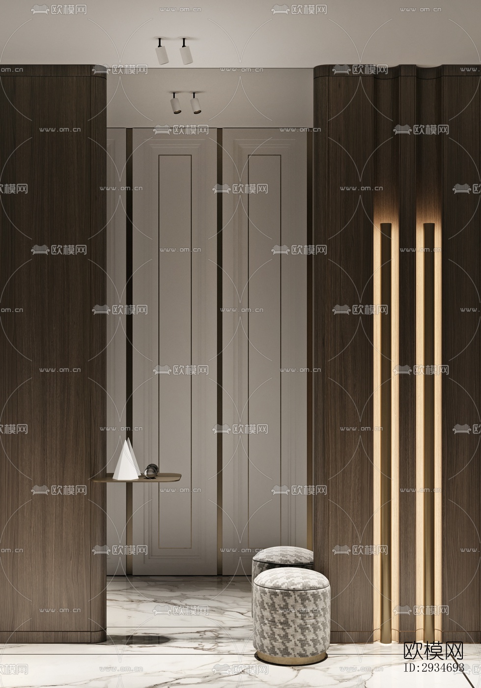 现代平层效果图下载（渲染图19）