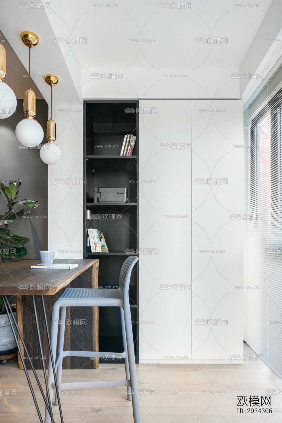 现代复式效果图下载（渲染图12）