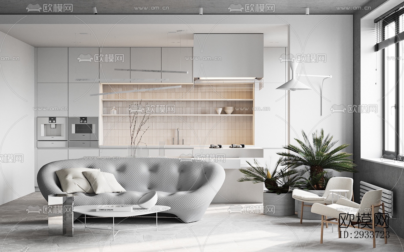 现代公寓效果图下载（渲染图12）