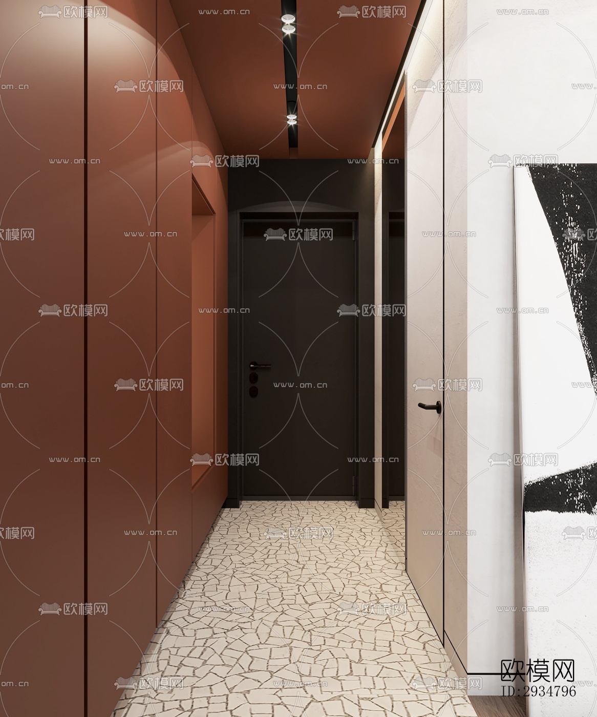 现代平层效果图下载（渲染图2）