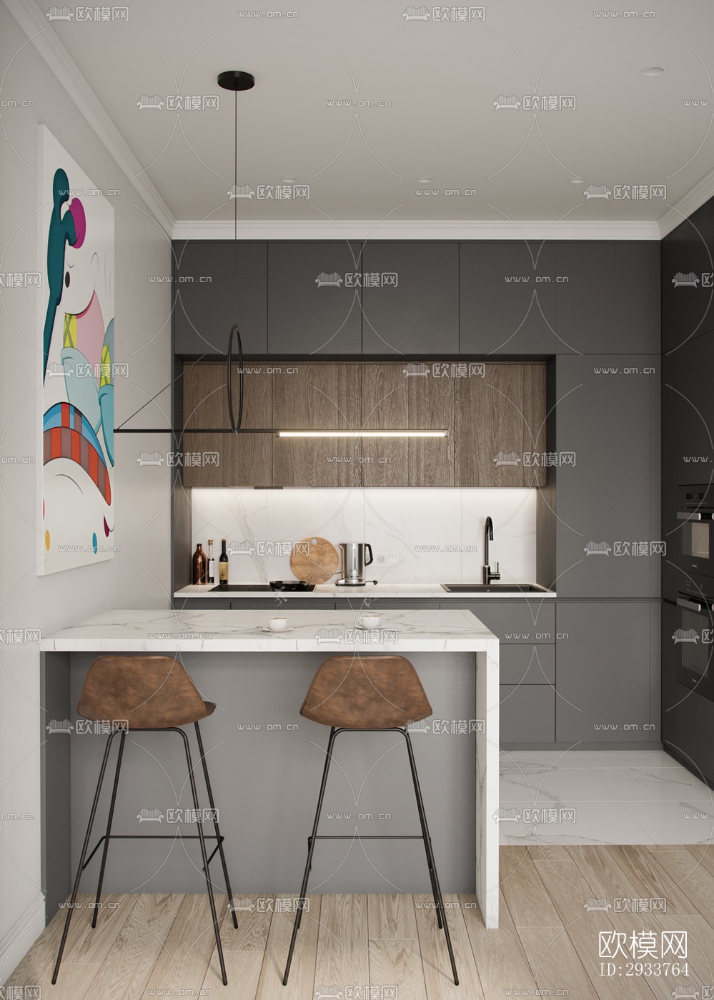 现代公寓效果图下载（渲染图15）