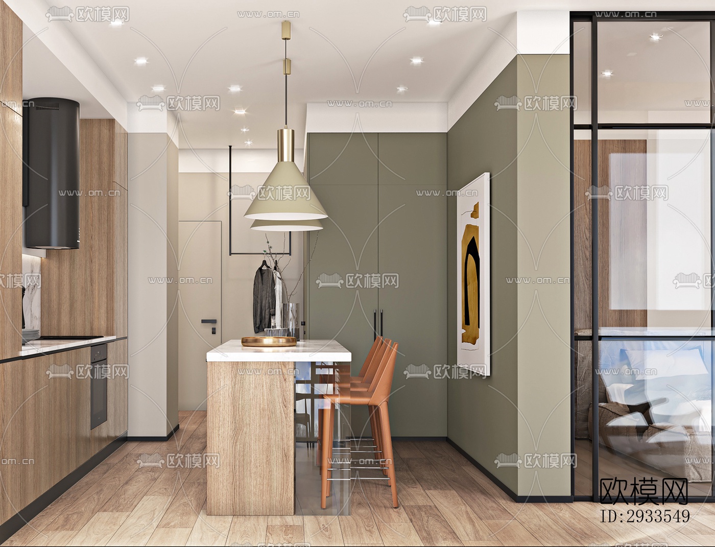 北欧公寓效果图下载（渲染图10）