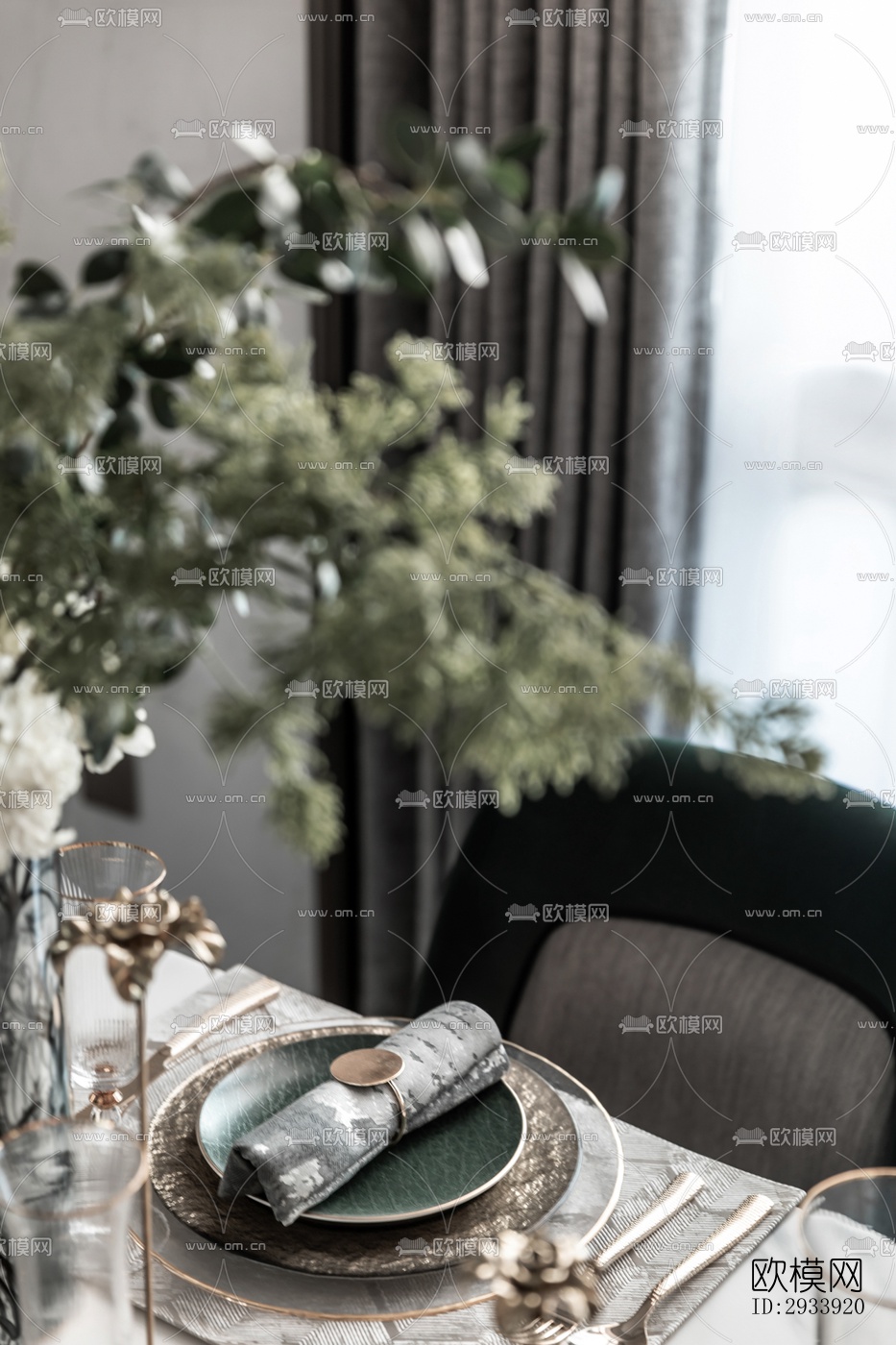 新中式别墅效果图下载（渲染图7）