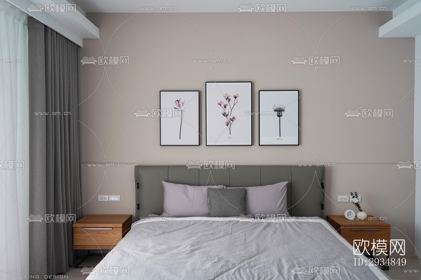 现代平层效果图下载（渲染图9）