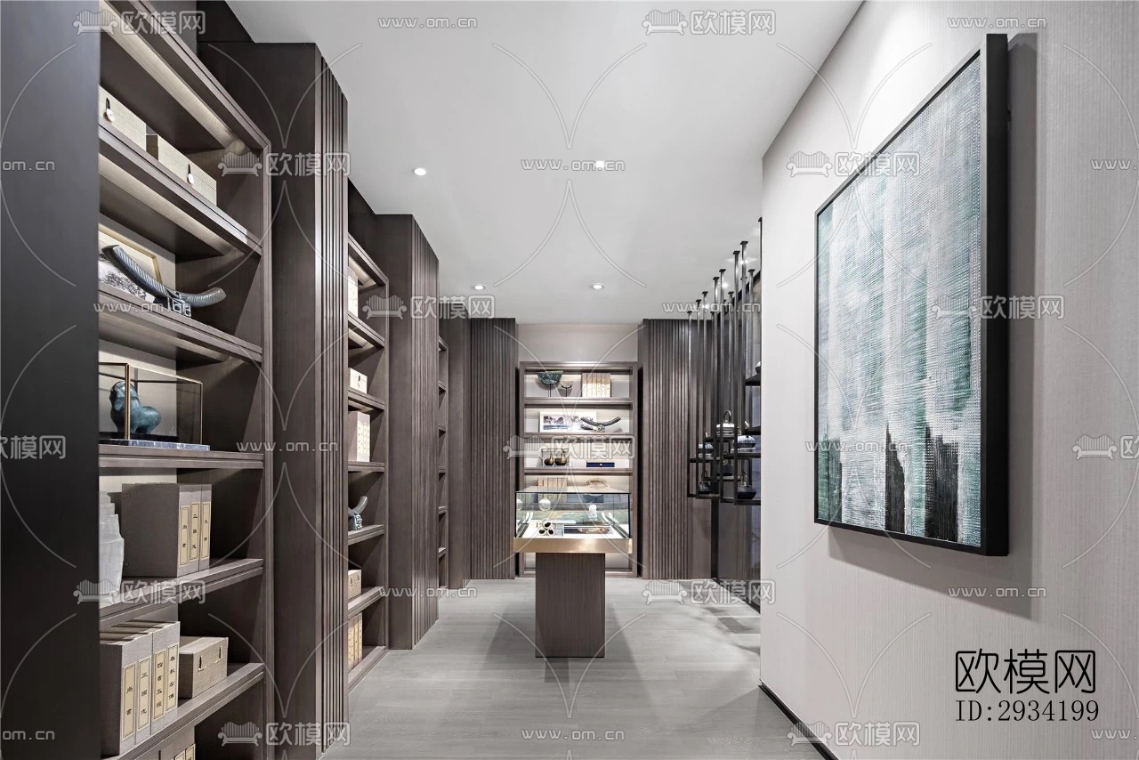 新中式复式效果图下载（渲染图10）