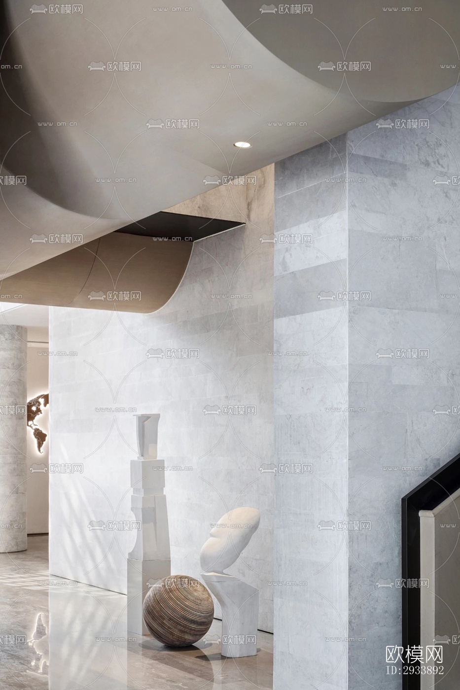 新中式别墅效果图下载（渲染图10）