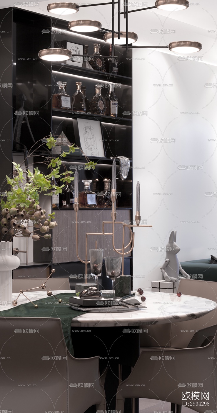 现代复式效果图下载（渲染图13）