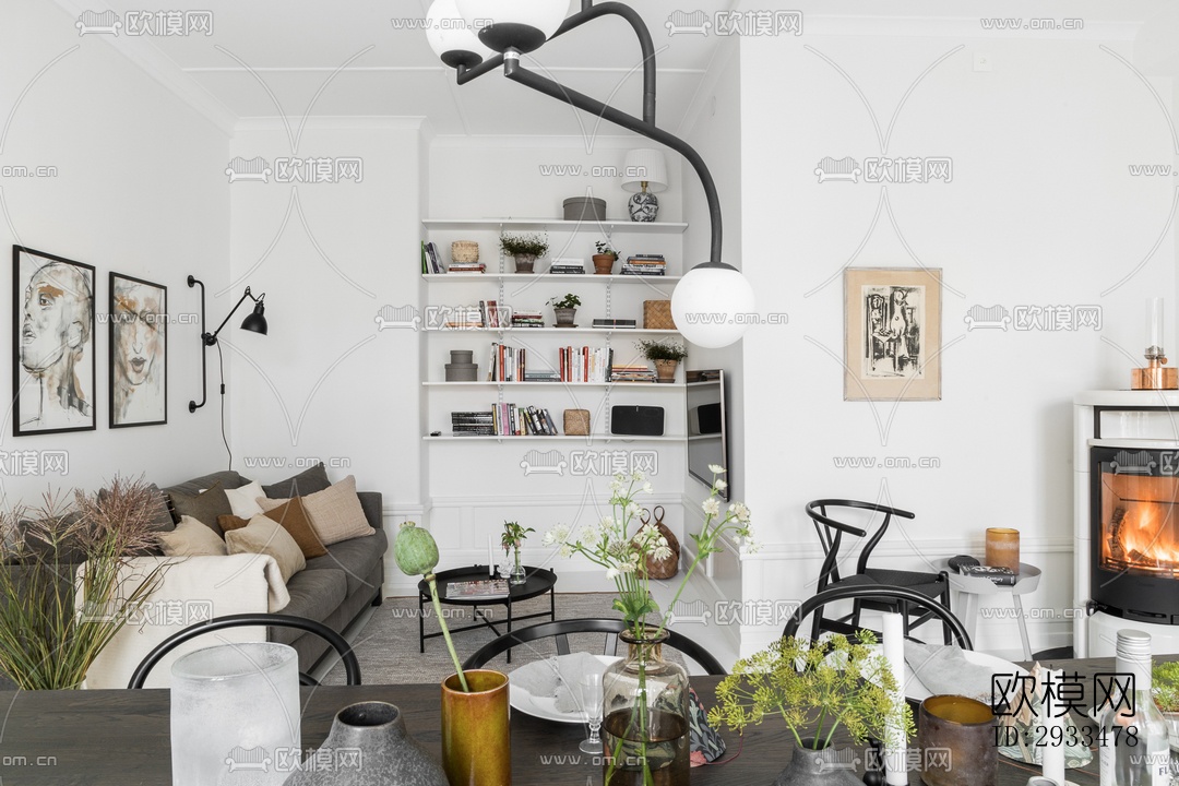 北欧公寓效果图下载（渲染图11）