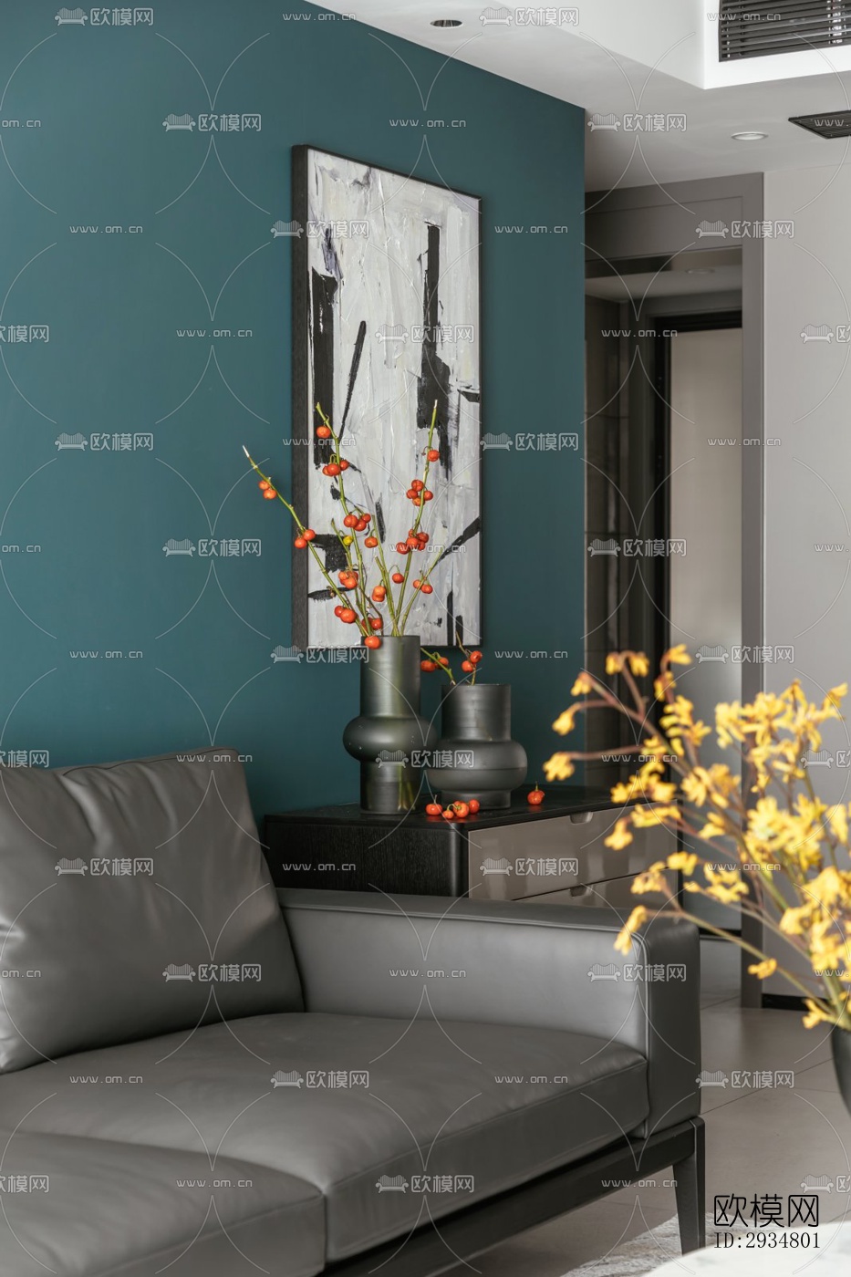 现代平层效果图下载（渲染图8）