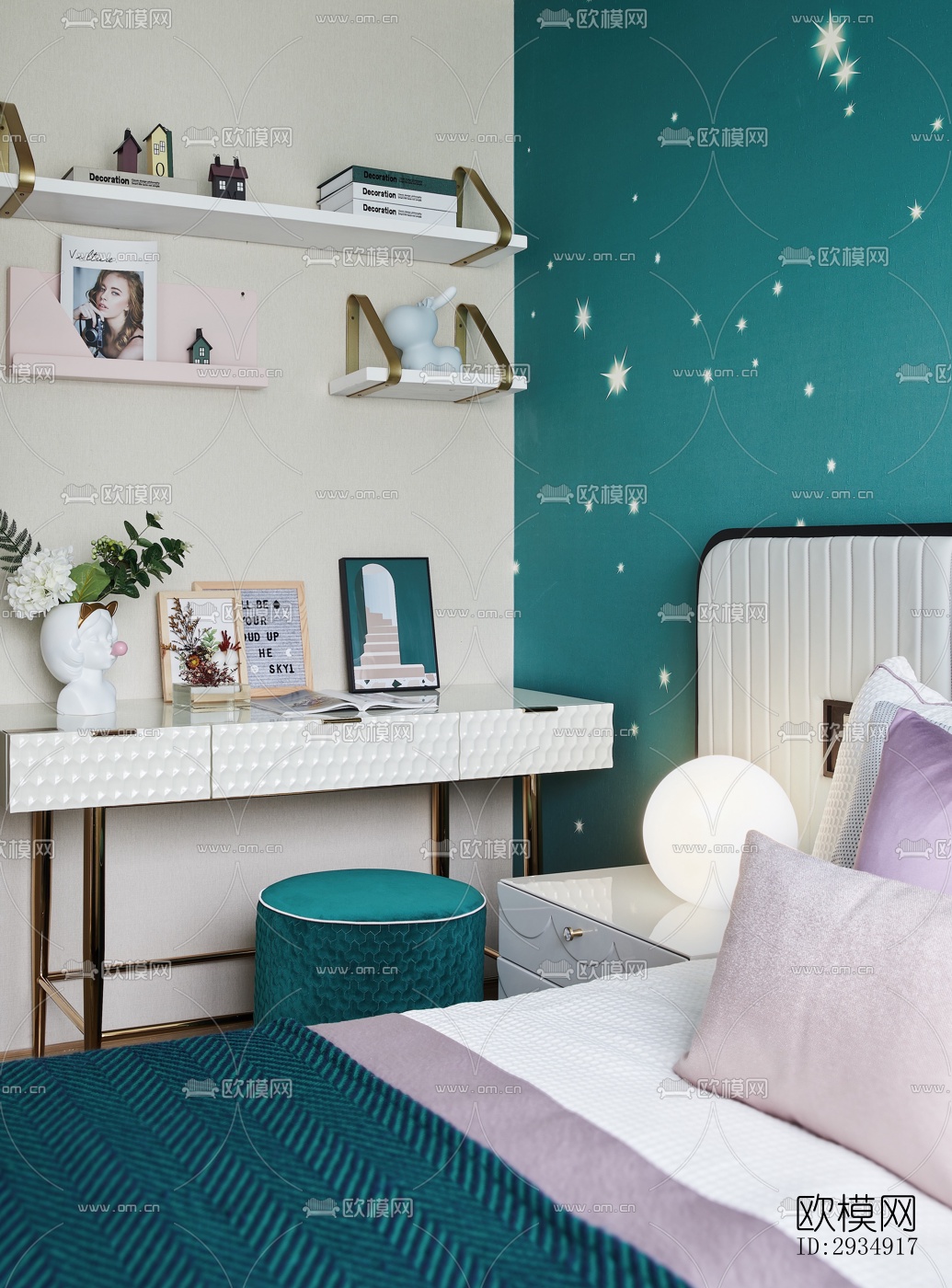 现代平层效果图下载（渲染图17）