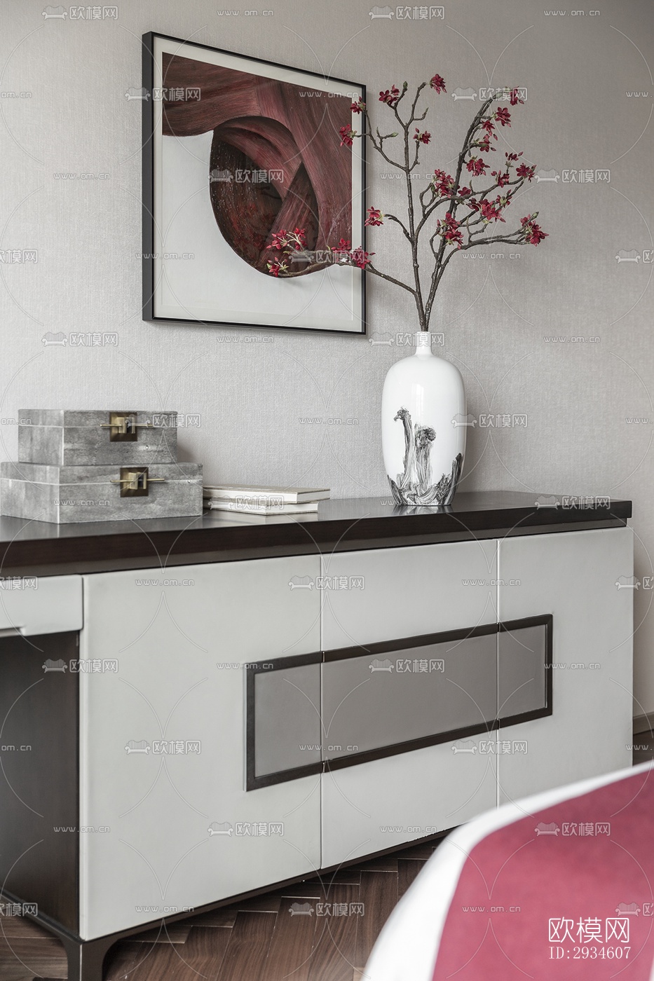 新中式平层效果图下载（渲染图10）