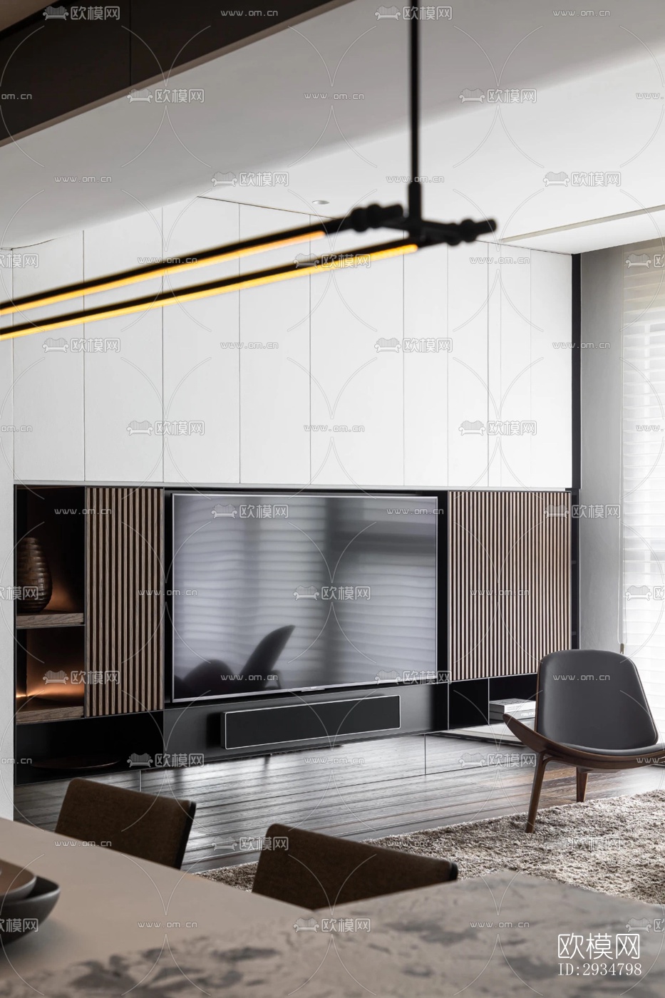 现代平层效果图下载（渲染图19）