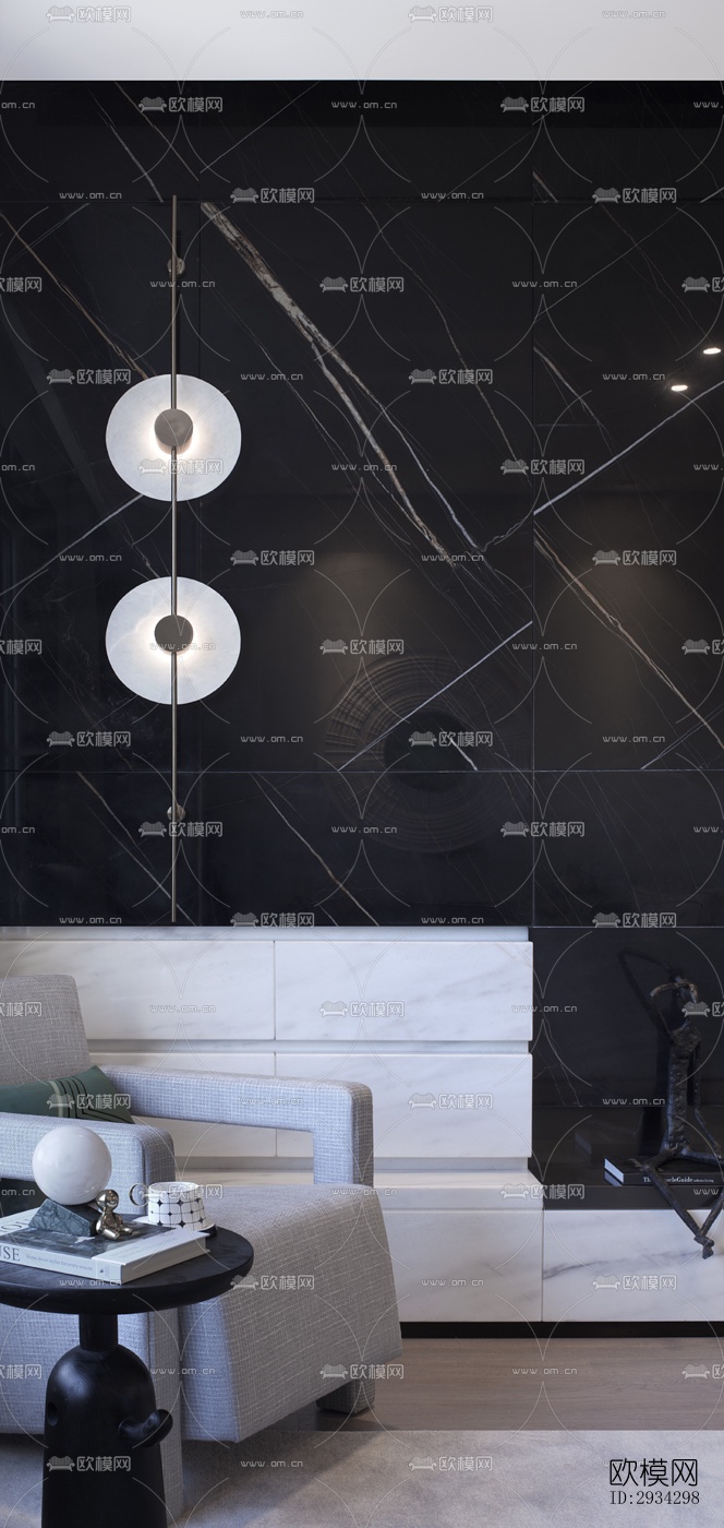 现代复式效果图下载（渲染图20）