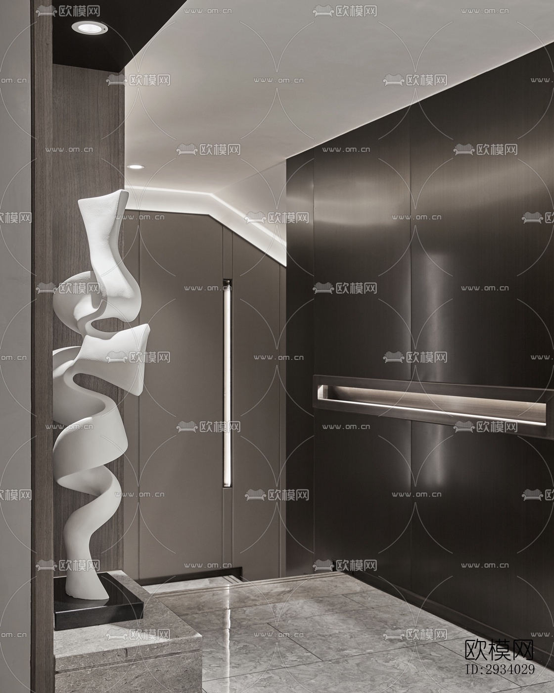 新中式别墅效果图下载（渲染图3）