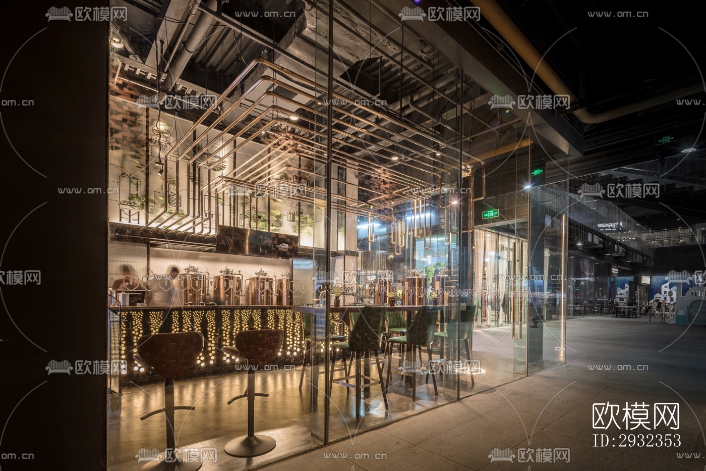 工业风酒吧效果图下载（渲染图5）