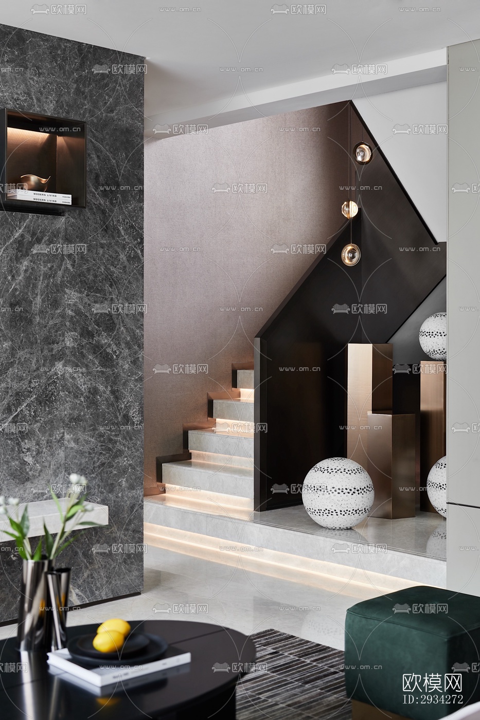 现代复式效果图下载（渲染图16）