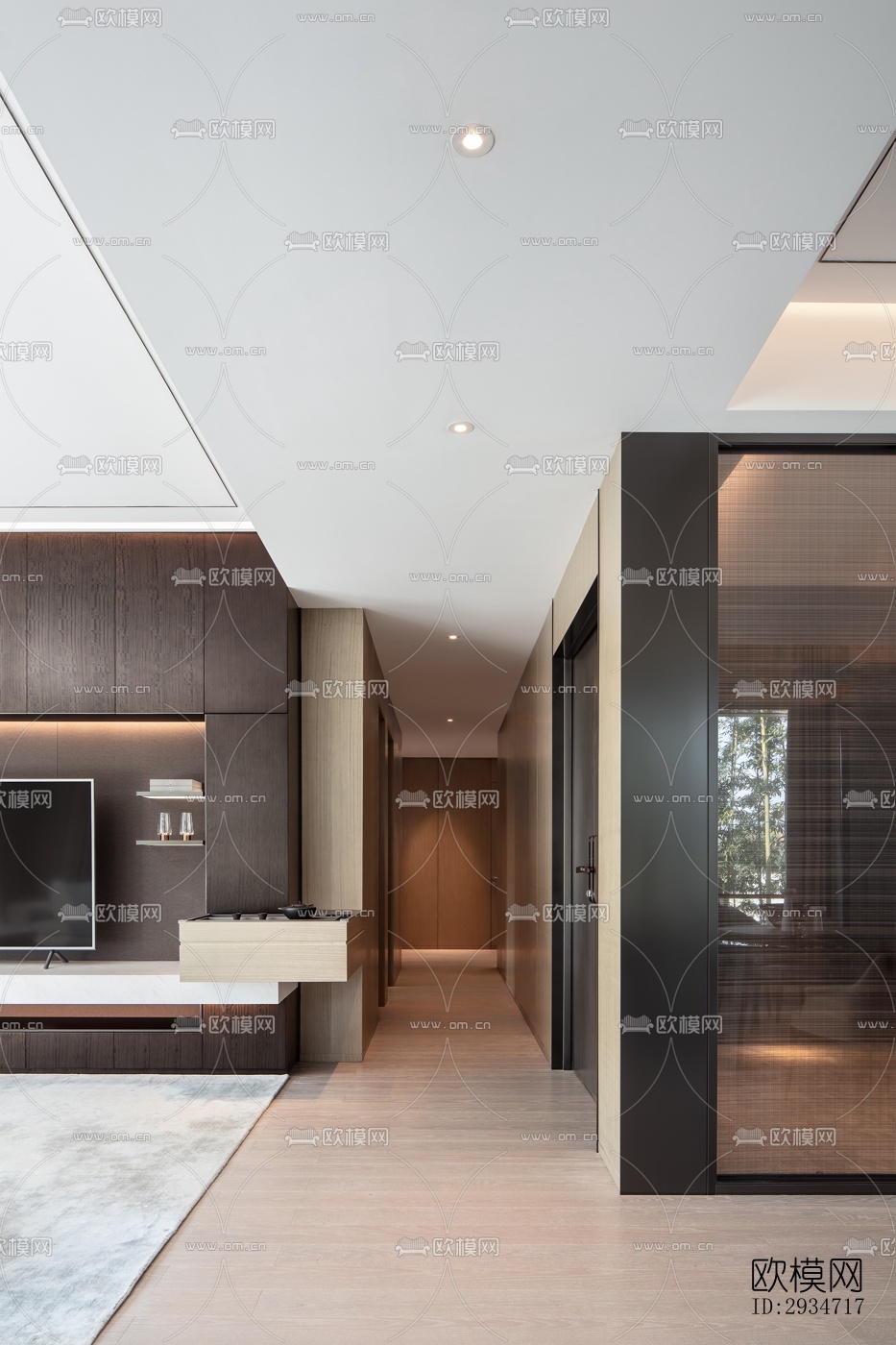 现代平层效果图下载（渲染图6）