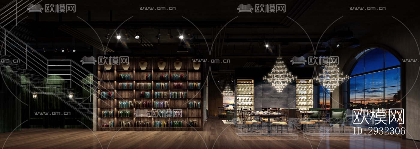 工业风酒吧效果图下载（渲染图7）