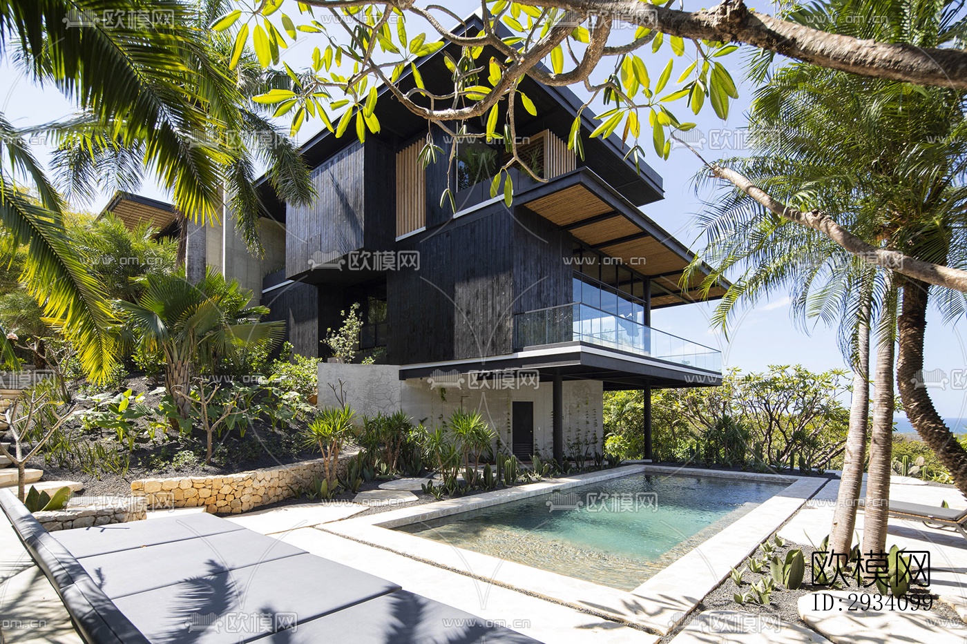 现代别墅效果图下载（渲染图12）