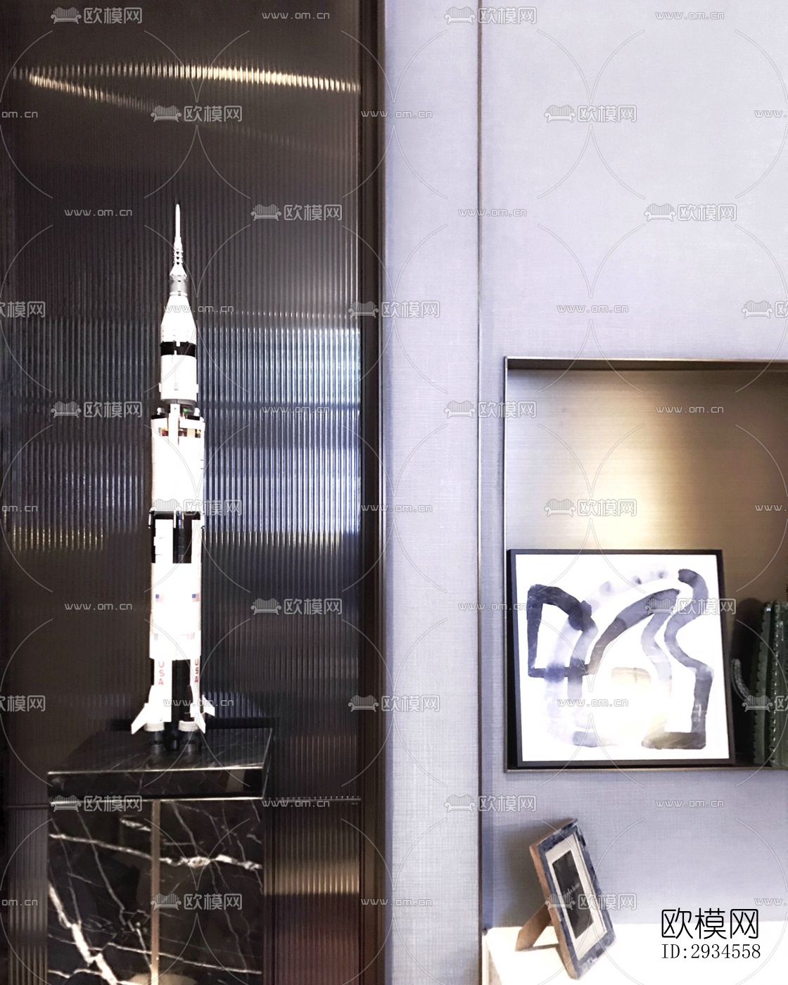 新中式平层效果图下载（渲染图8）