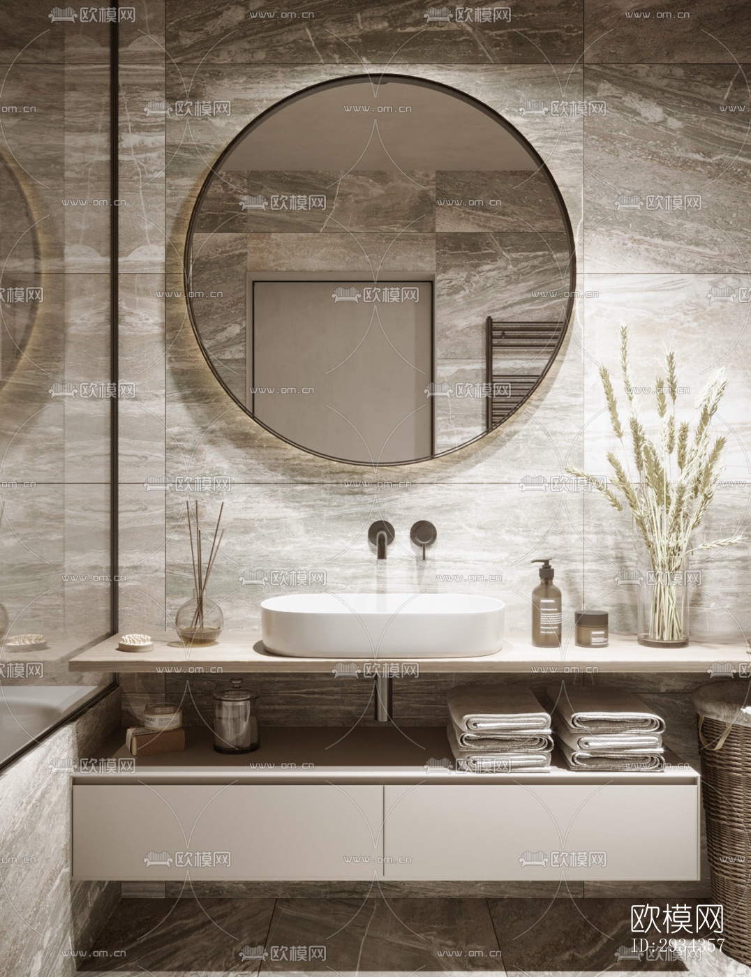 侘寂平层效果图下载（渲染图6）