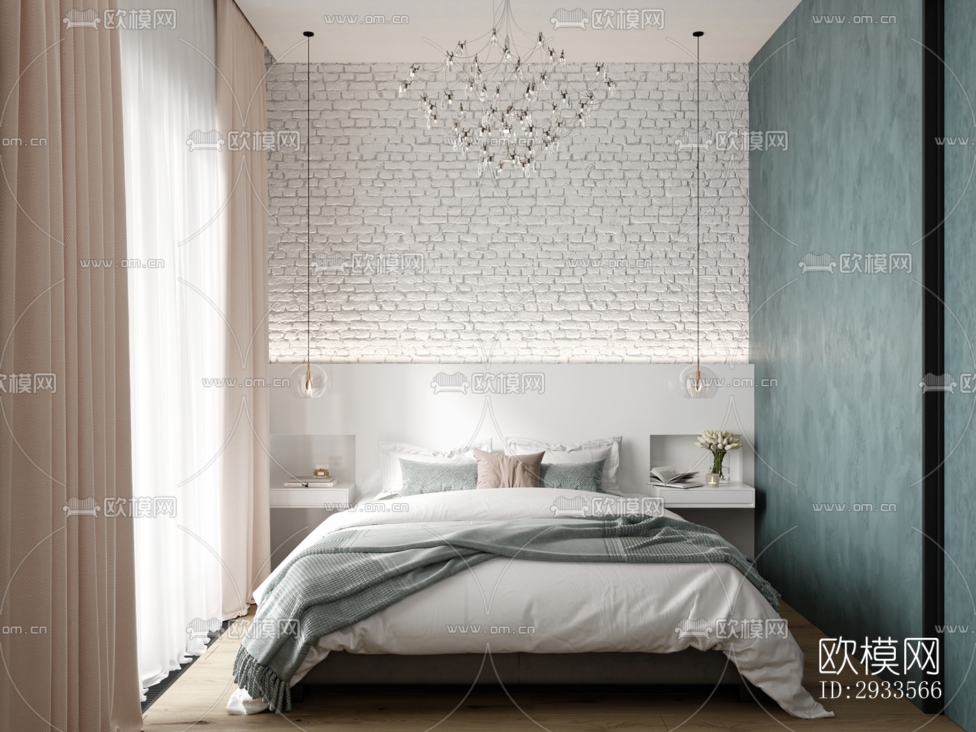 北欧公寓效果图下载（渲染图2）