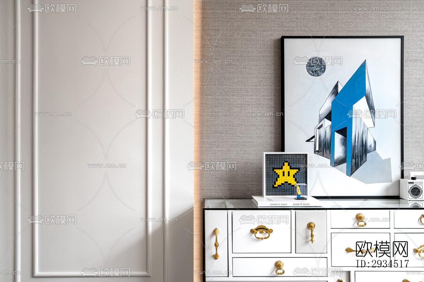 新中式平层效果图下载（渲染图10）