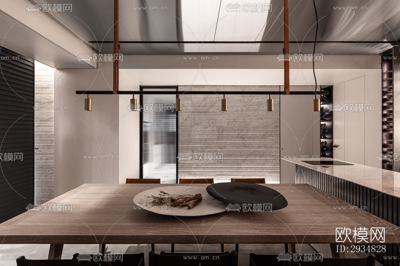 现代平层效果图下载（渲染图16）