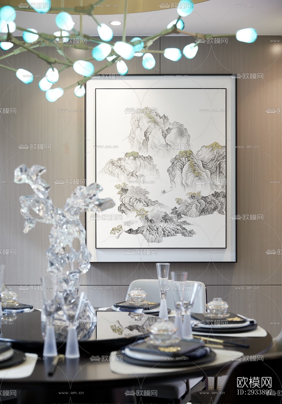 新中式别墅效果图下载（渲染图19）