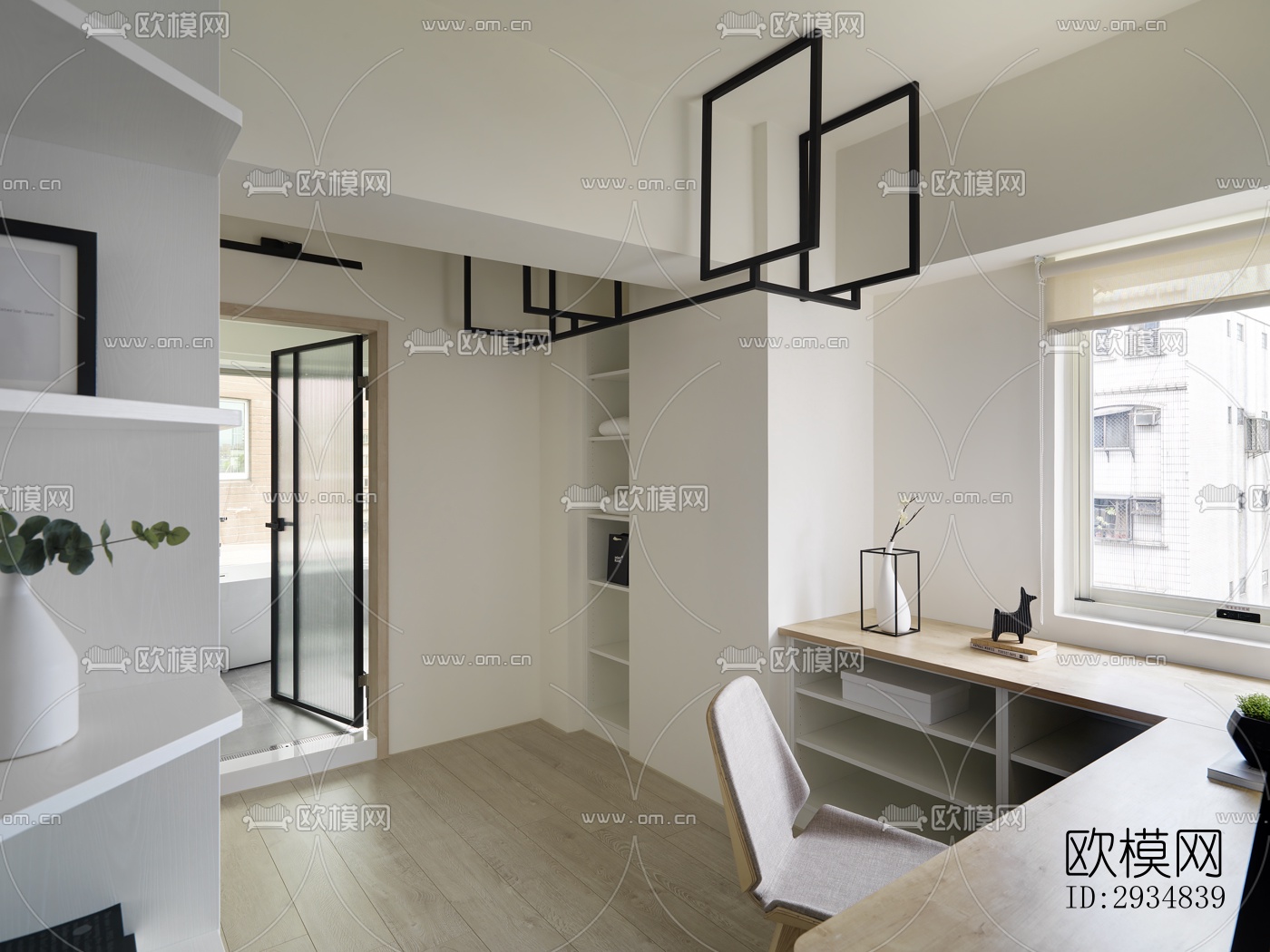 现代平层效果图下载（渲染图13）