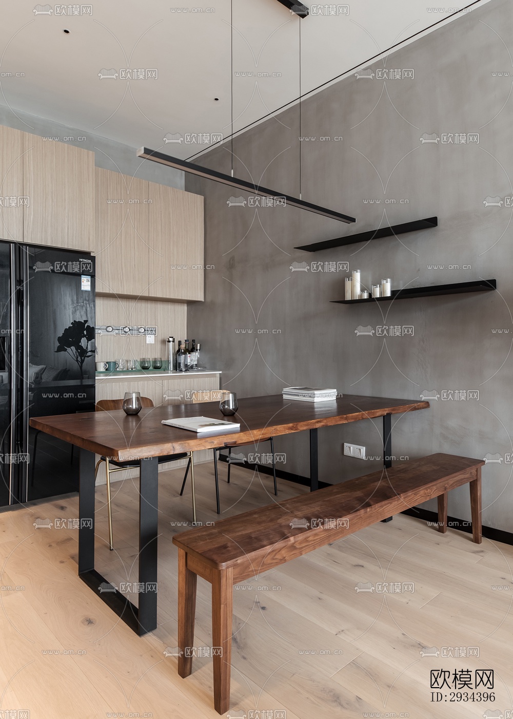 北欧平层效果图下载（渲染图3）