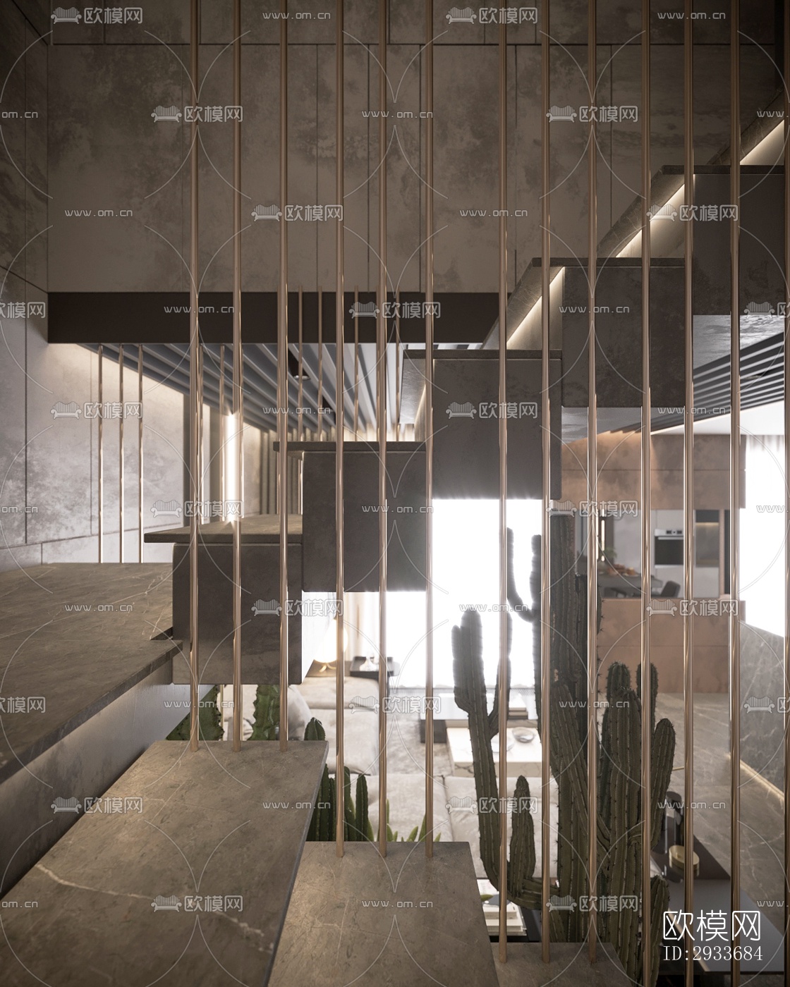 工业风公寓效果图下载（渲染图4）