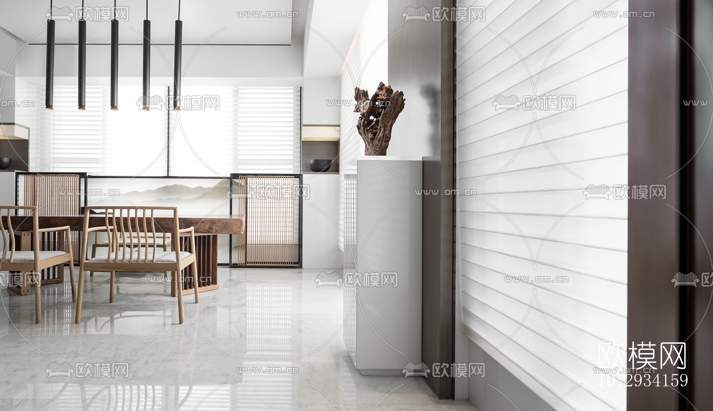 高级灰别墅效果图下载（渲染图6）