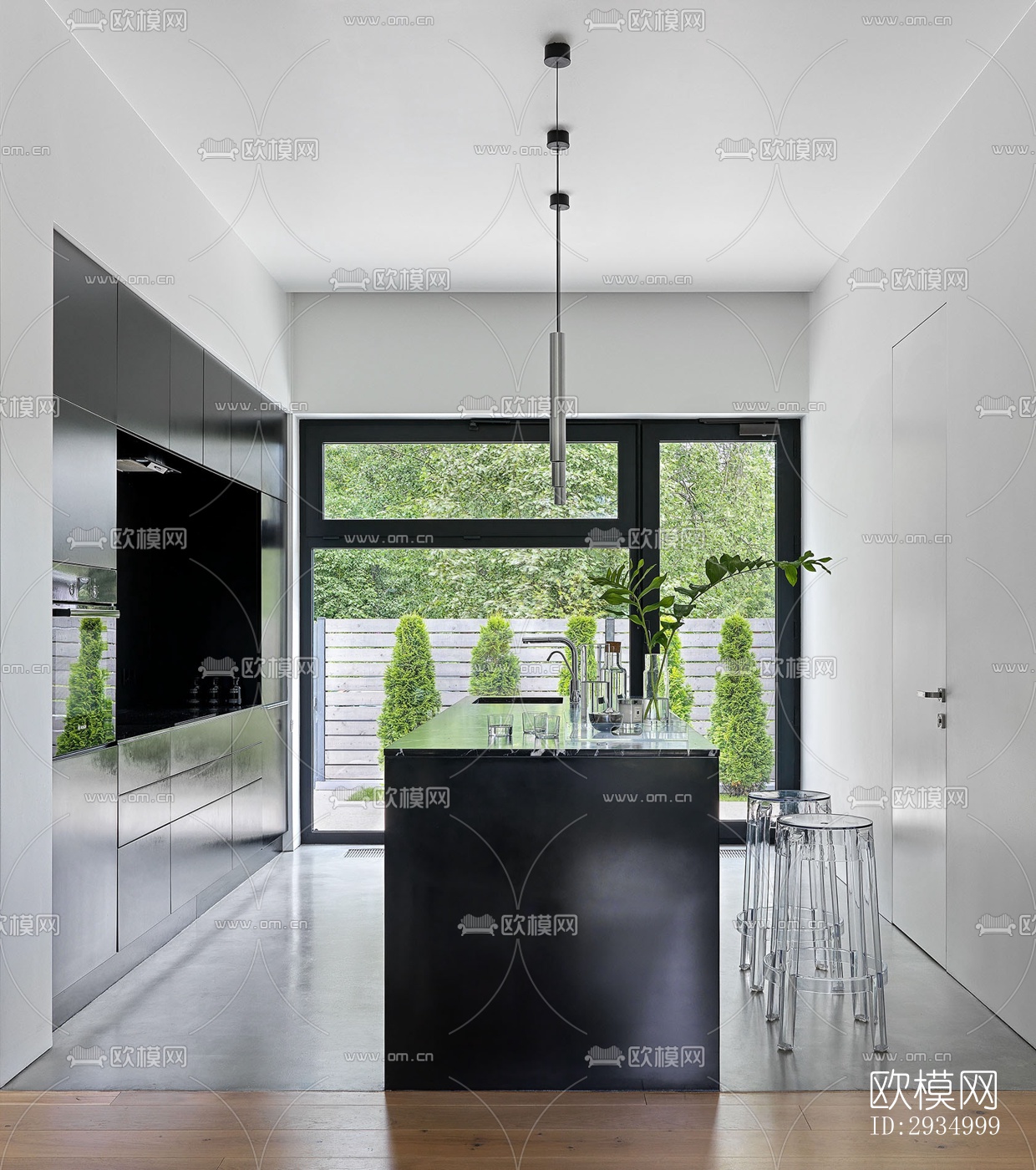 现代平层效果图下载（渲染图1）