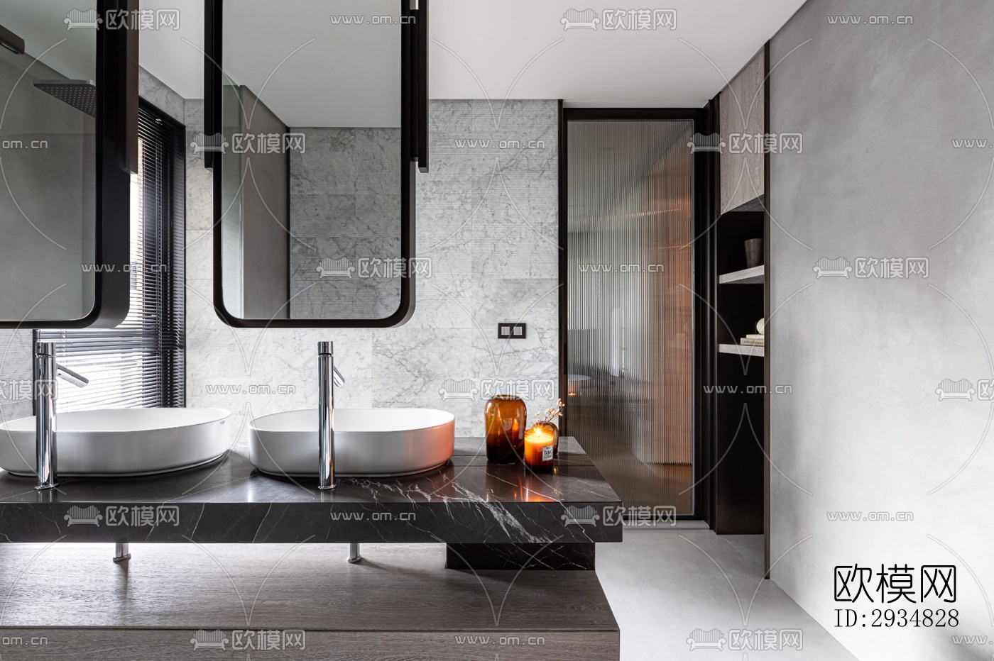 现代平层效果图下载（渲染图8）